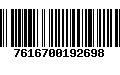 Código de Barras 7616700192698