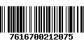 Código de Barras 7616700212075