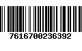 Código de Barras 7616700236392