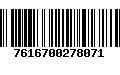 Código de Barras 7616700278071