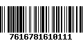 Código de Barras 7616781610111