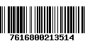 Código de Barras 7616800213514