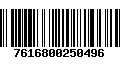 Código de Barras 7616800250496