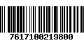 Código de Barras 7617100219800