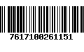 Código de Barras 7617100261151