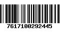 Código de Barras 7617100292445