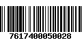 Código de Barras 7617400050028