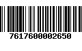 Código de Barras 7617600002650