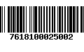 Código de Barras 7618100025002