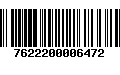 Código de Barras 7622200006472