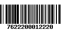 Código de Barras 7622200012220