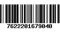 Código de Barras 7622201679040