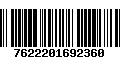 Código de Barras 7622201692360