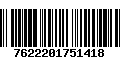 Código de Barras 7622201751418