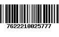 Código de Barras 7622210025777