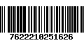 Código de Barras 7622210251626