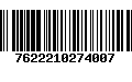 Código de Barras 7622210274007