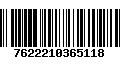 Código de Barras 7622210365118