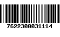 Código de Barras 7622300031114