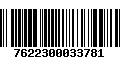 Código de Barras 7622300033781