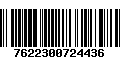 Código de Barras 7622300724436