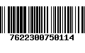 Código de Barras 7622300750114