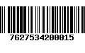 Código de Barras 7627534200015