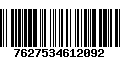 Código de Barras 7627534612092