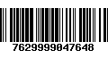 Código de Barras 7629999047648