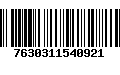 Código de Barras 7630311540921