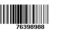 Código de Barras 76398988