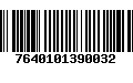 Código de Barras 7640101390032