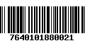 Código de Barras 7640101880021