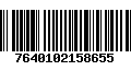 Código de Barras 7640102158655