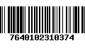 Código de Barras 7640102310374