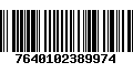 Código de Barras 7640102389974