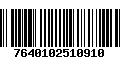 Código de Barras 7640102510910