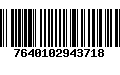 Código de Barras 7640102943718