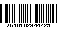 Código de Barras 7640102944425