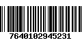 Código de Barras 7640102945231