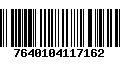 Código de Barras 7640104117162