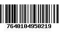 Código de Barras 7640104950219