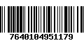 Código de Barras 7640104951179