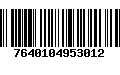 Código de Barras 7640104953012