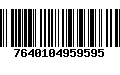 Código de Barras 7640104959595