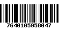 Código de Barras 7640105958047