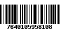 Código de Barras 7640105958108