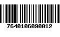 Código de Barras 7640106090012