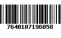 Código de Barras 7640107196058