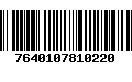 Código de Barras 7640107810220